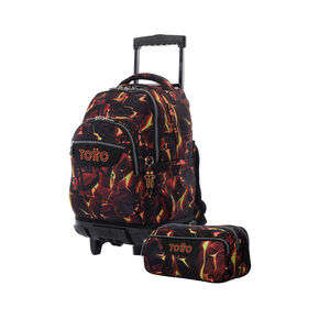 Kit escolar mochila de ruedas + estuche Flash